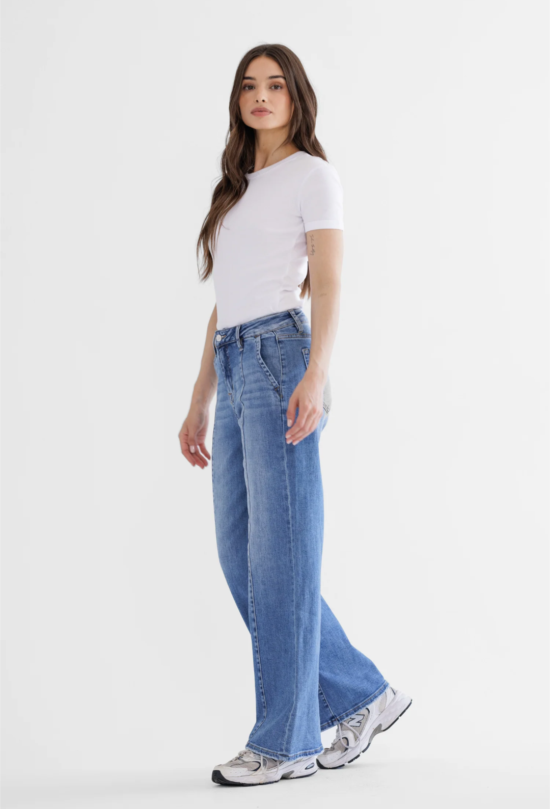 Mica Denim Wide Leg Trouser Seam