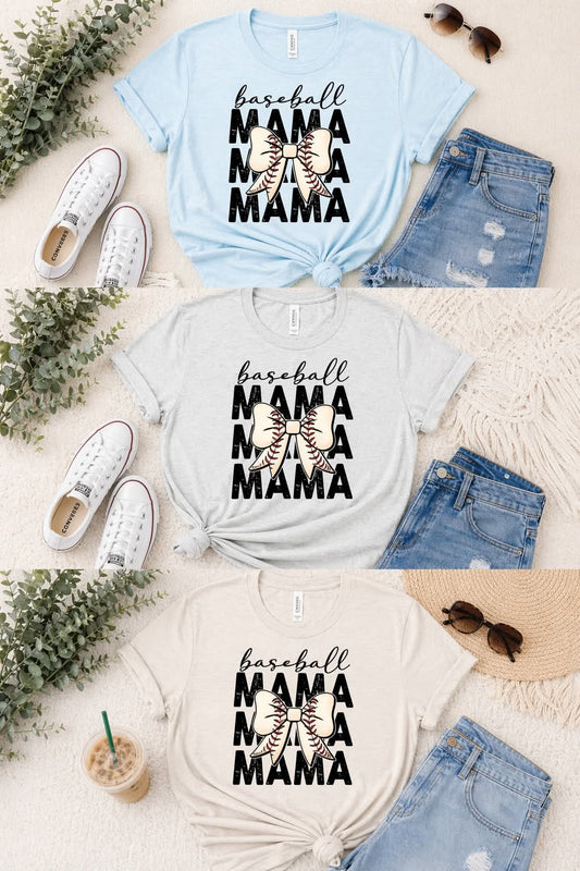Baseball Mama Bow Tee