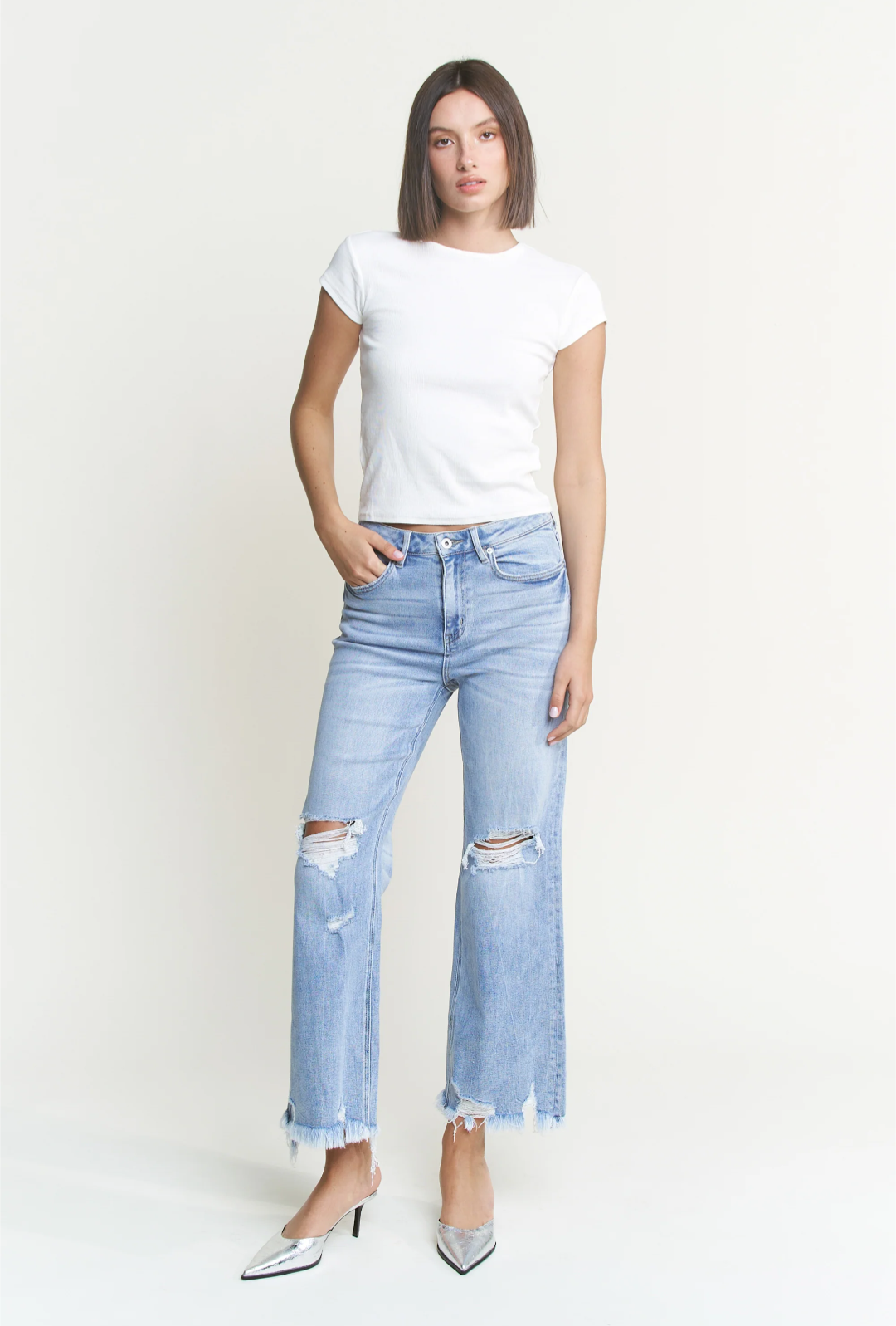 My Fav- Mica Denim High Rise Distressed