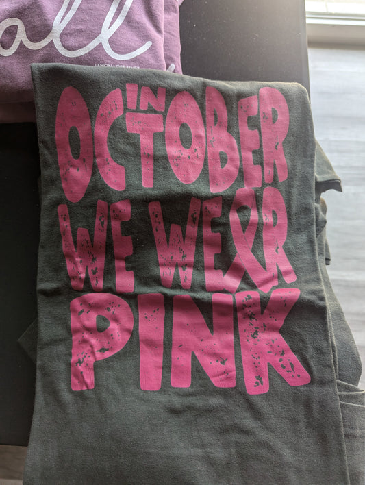 In October We Wear Pink Graphic Tee