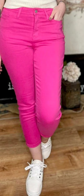 Judy Blue Hot Pink Jeans - 88456