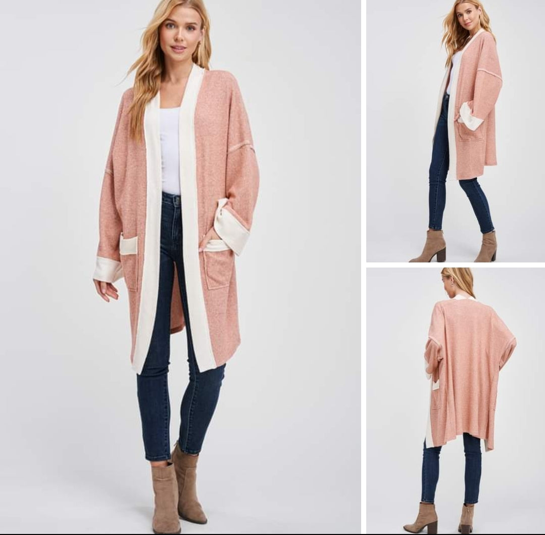 Knit Cardigan Light Pink